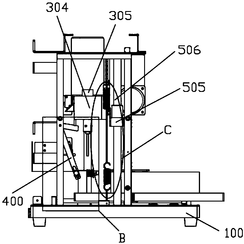 Porous strip thread binding machine and porous strip thread binding method