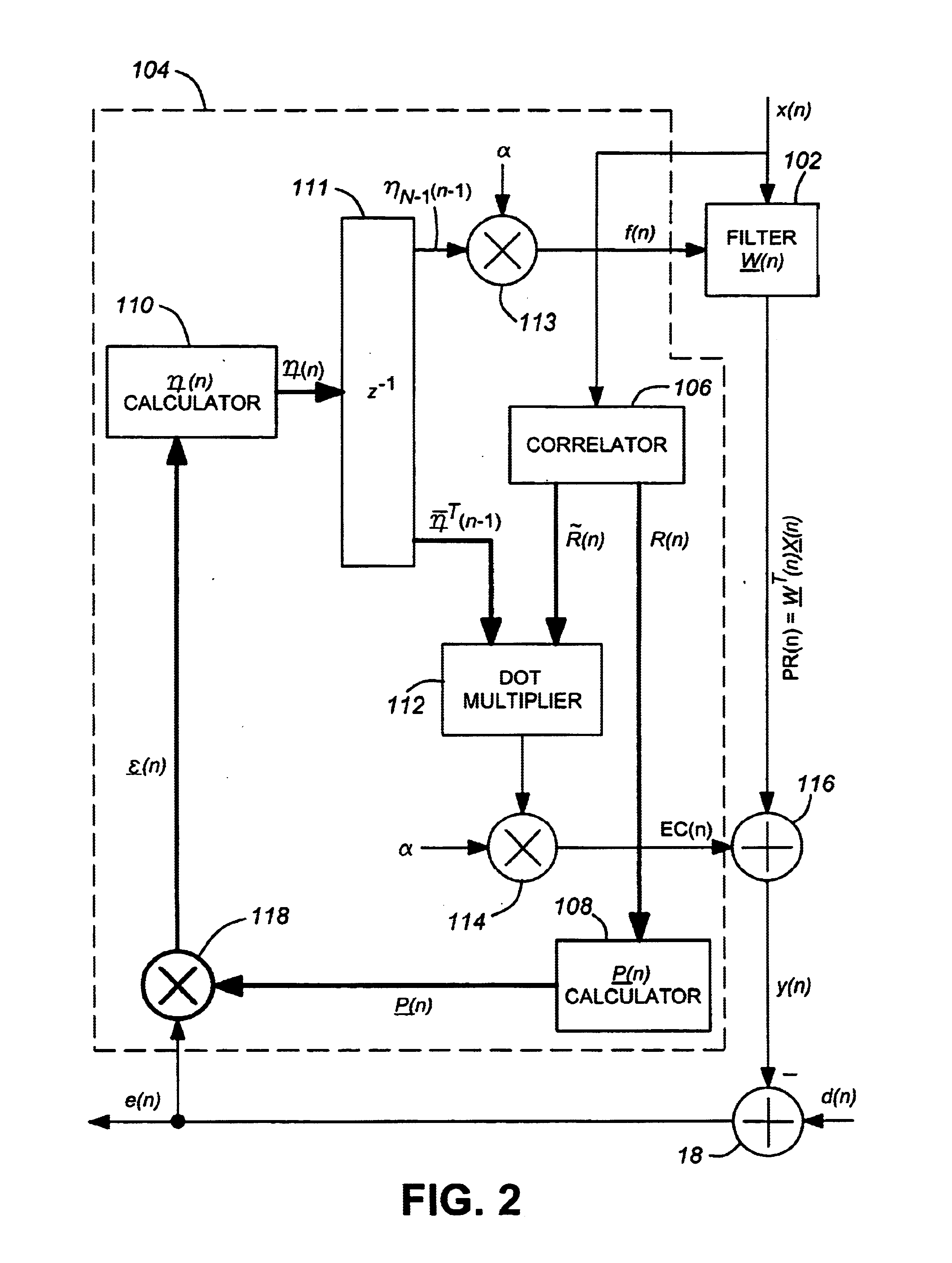 Stable adaptive filter and method