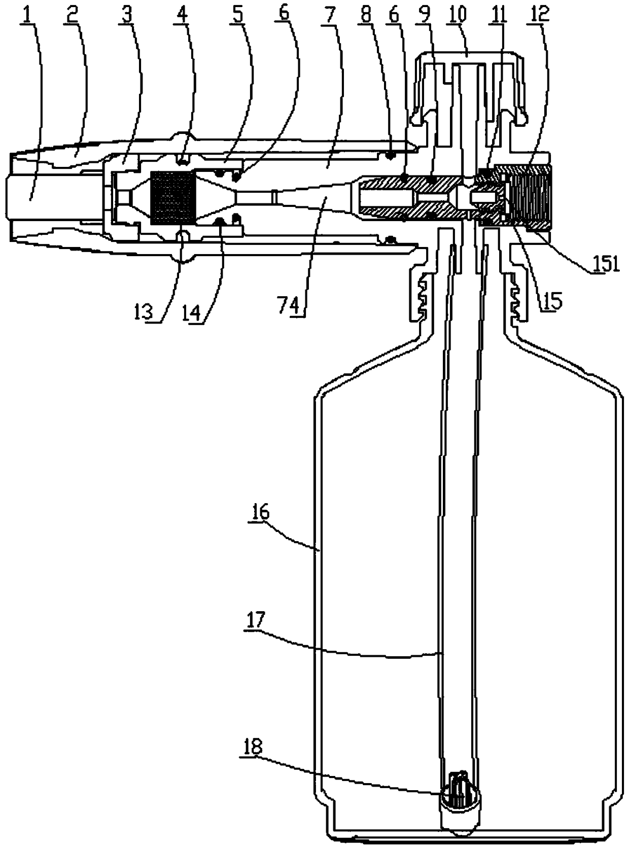 Foam sprinkling can for high-pressure cleaning machine