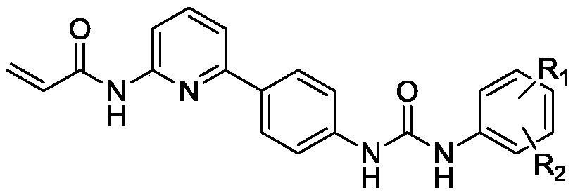 A kind of bisaryl urea compound with antitumor activity and its preparation method and application