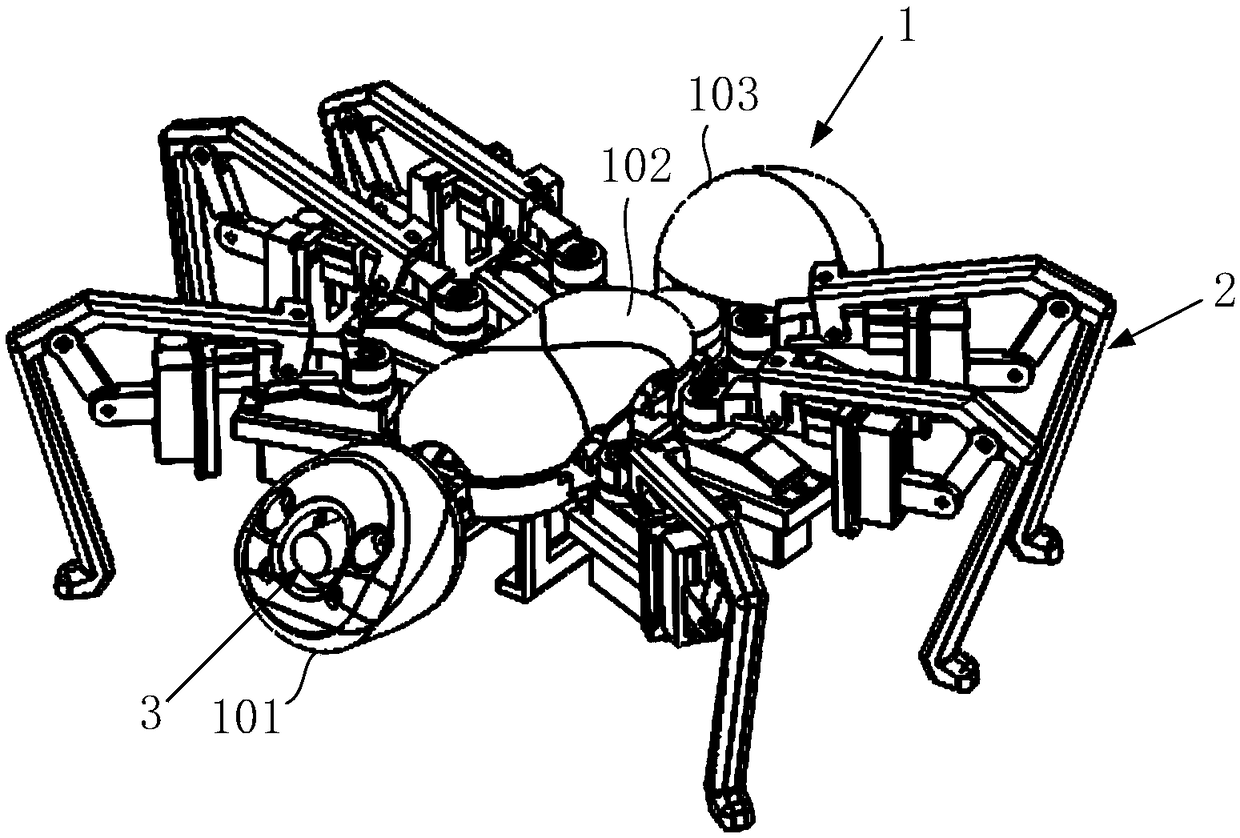 Bionic six-foot robotic exploration ant