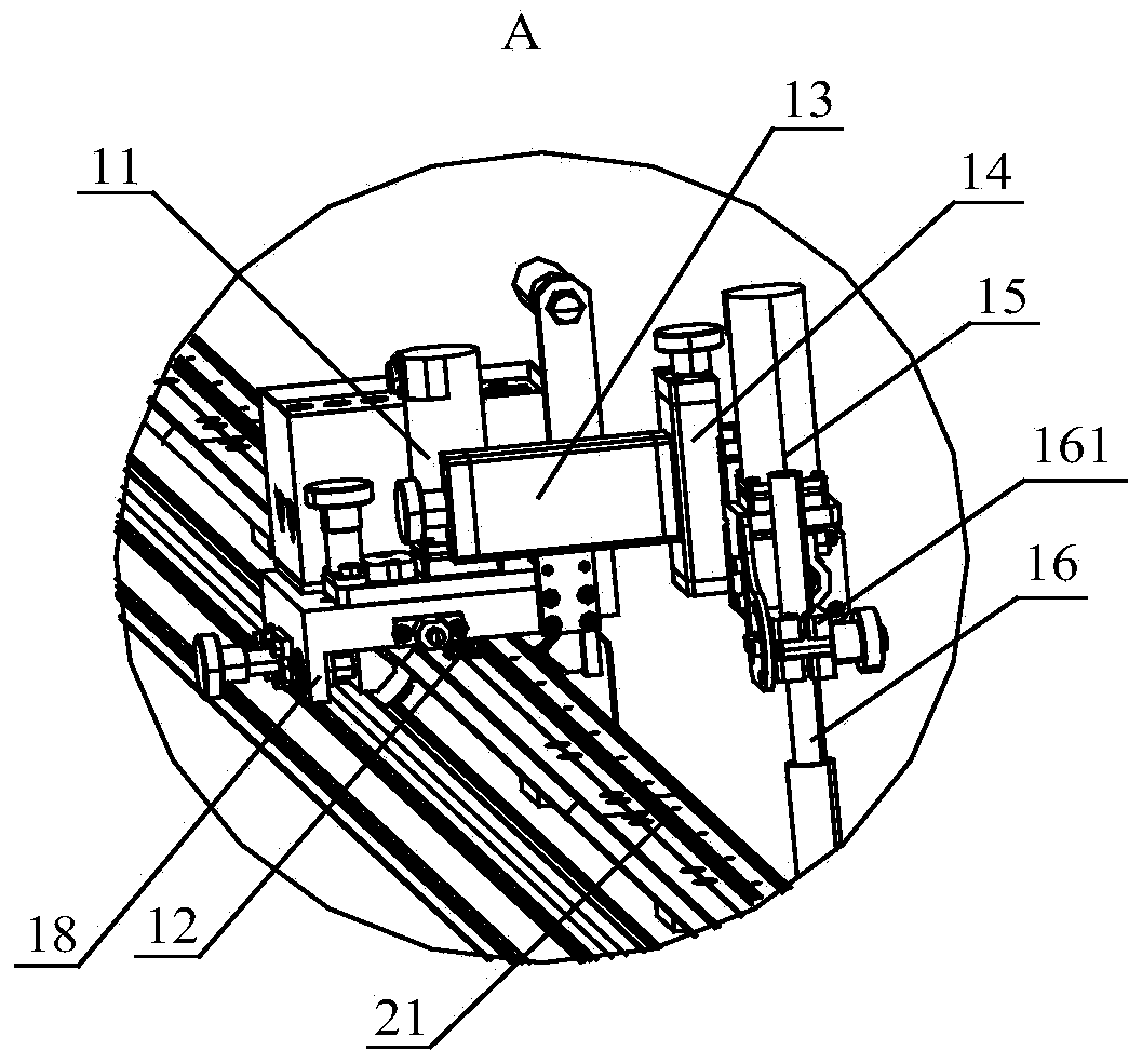 Cutting and welding device used for replacement of cutting edge blade of grab bucket of ship unloader and application method of cutting and welding device