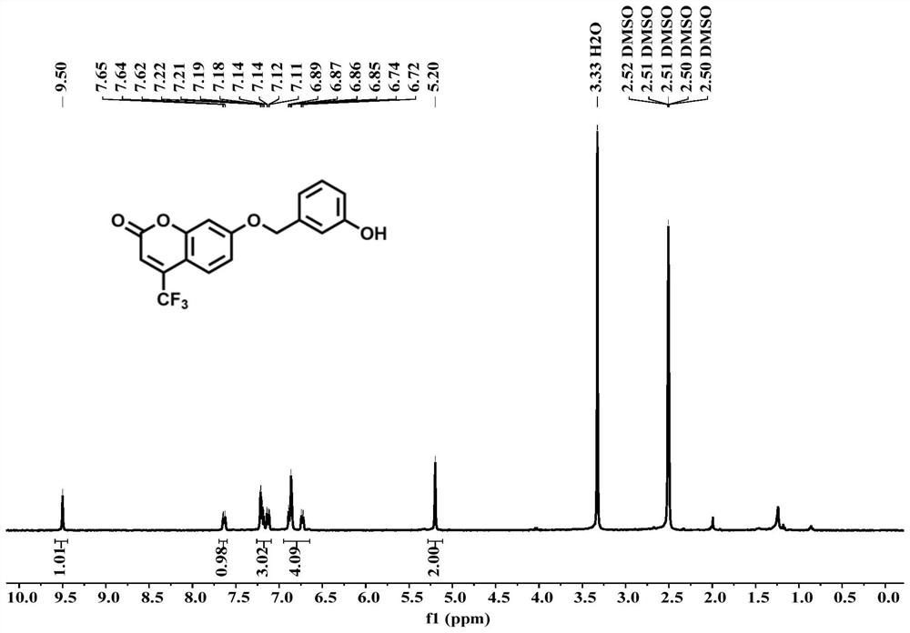 Fluorescent probe for detecting tyrosinase as well as preparation method and application of fluorescent probe