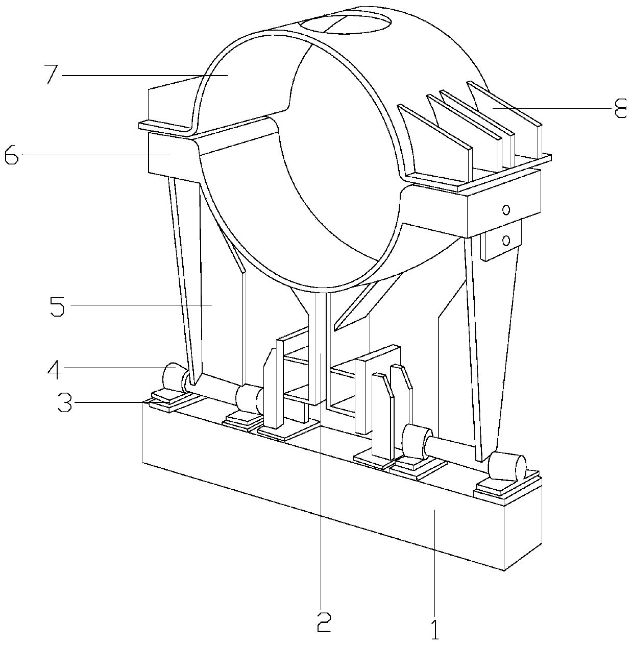 A petrochemical pipeline support device