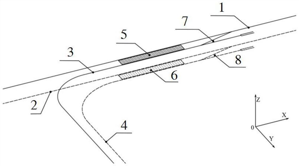 Laminated rail connection station for urban rail transit