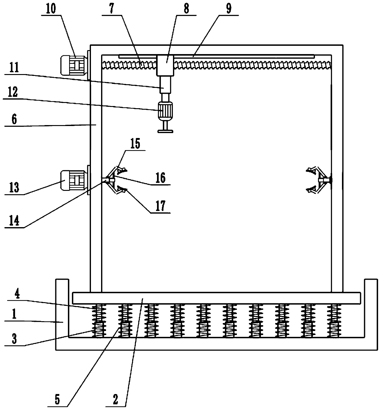 Polishing device for galvanized iron alloy door machining