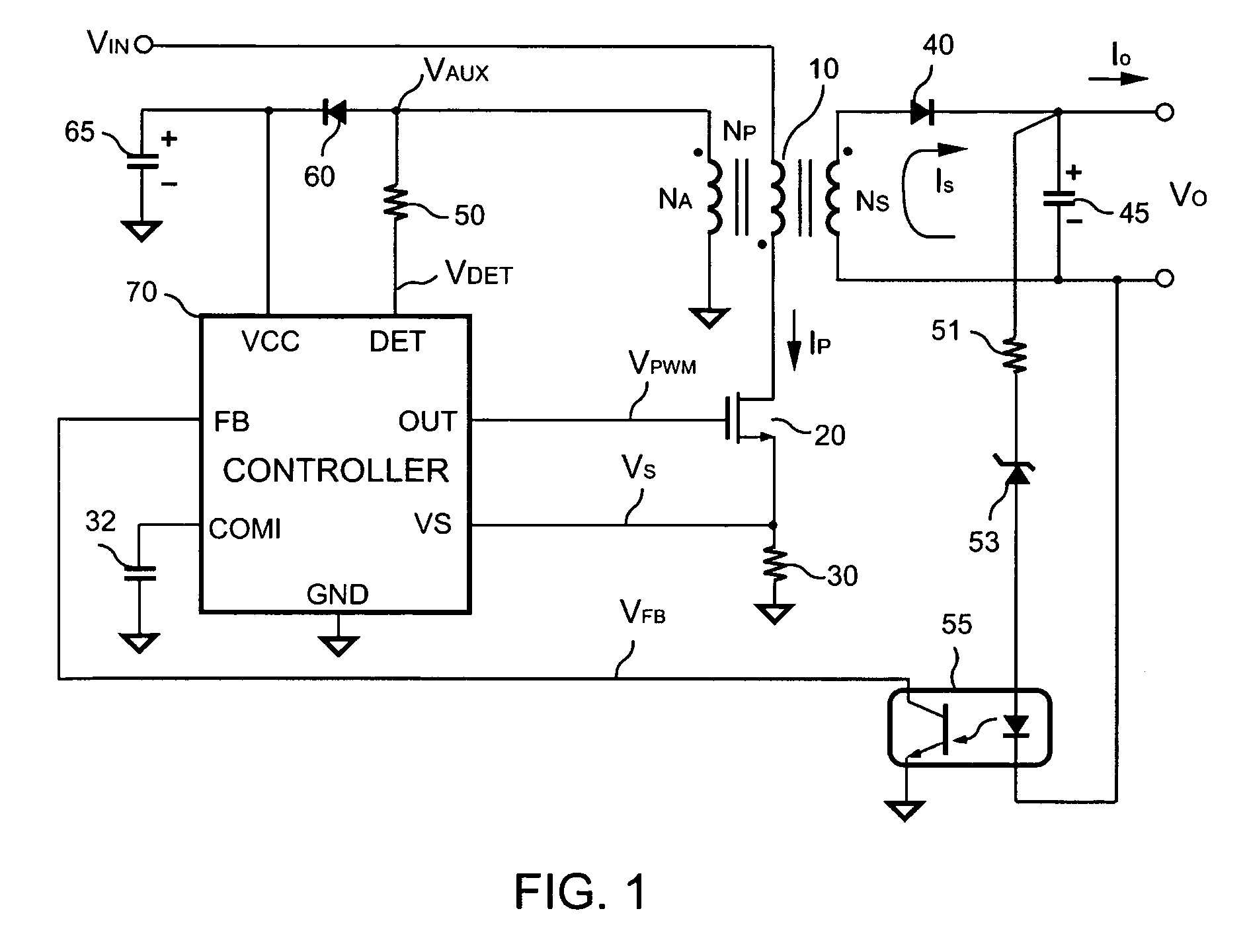 Controller having output current control for a power converter