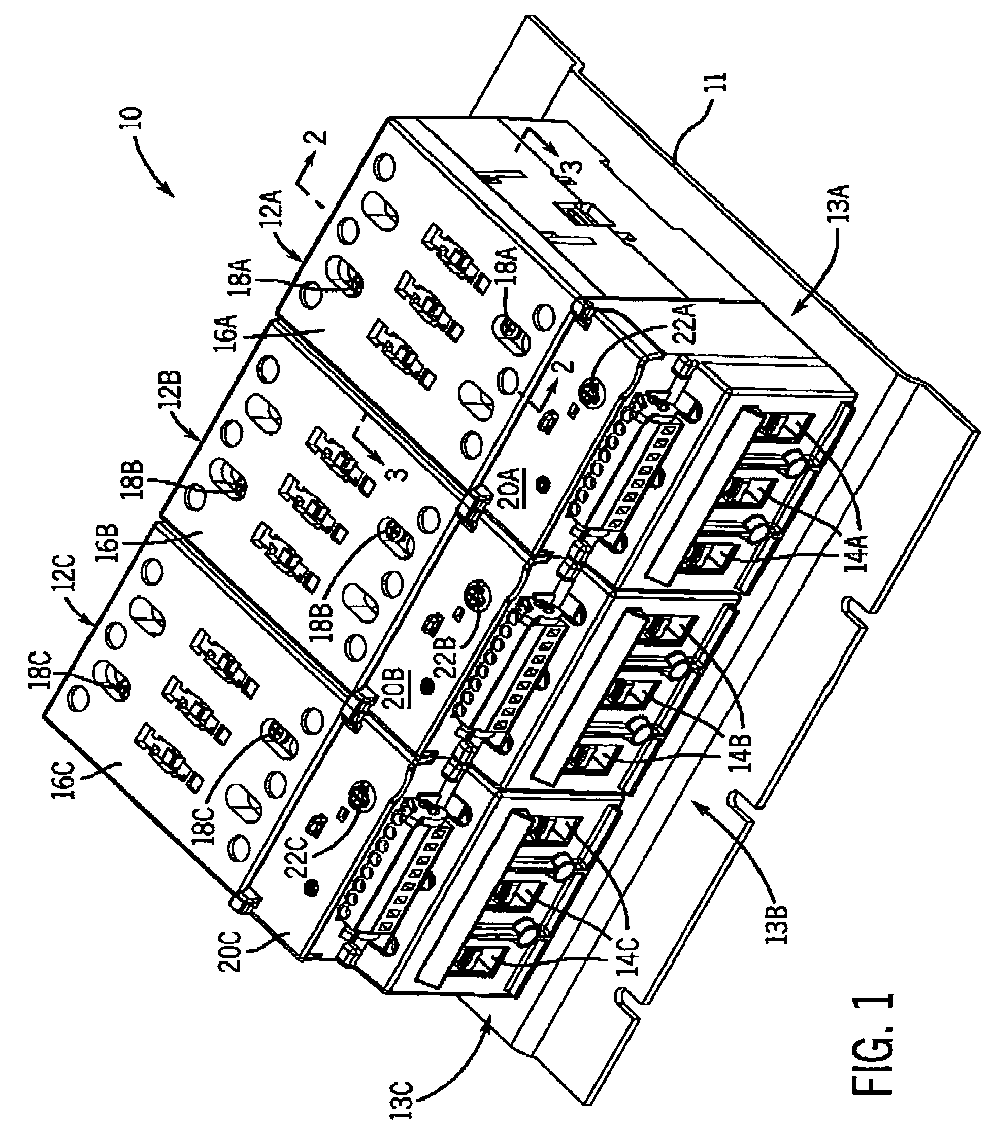 Modular contactor assembly having independently controllable contractors