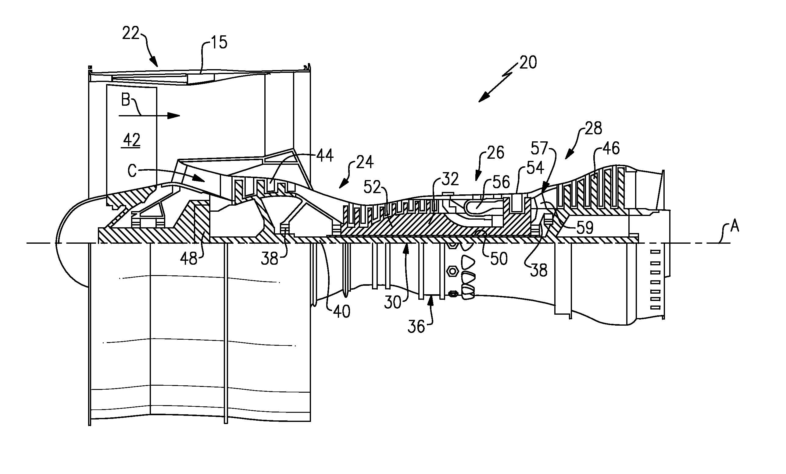 Low noise compressor rotor for geared turbofan engine