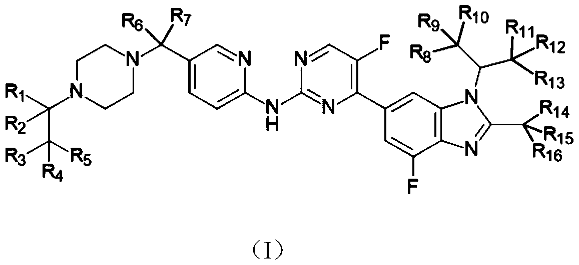 A kind of novel benzimidazole-pyrimidine amine derivative and its application