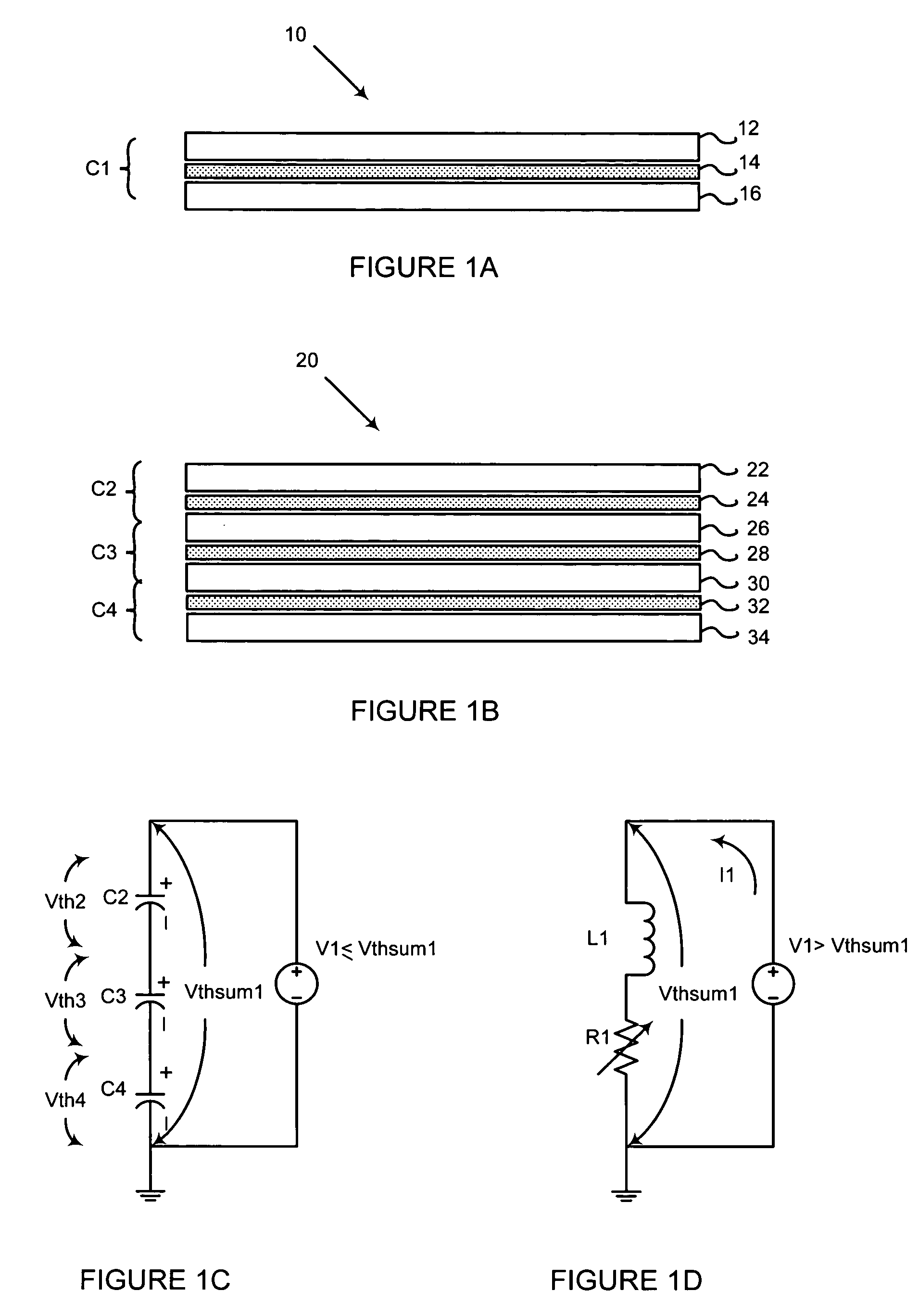 Electrostatic discharge mitigation structure and methods thereof using a dissipative capacitor with voltage dependent resistive material