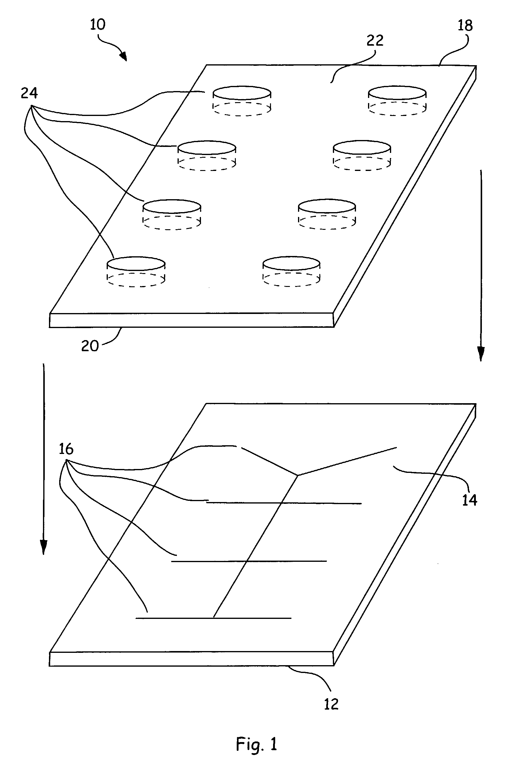 Microfluidic device with controlled substrate conductivity