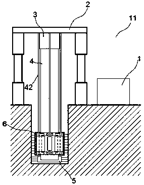 Material-saving optimized type cement pile machine