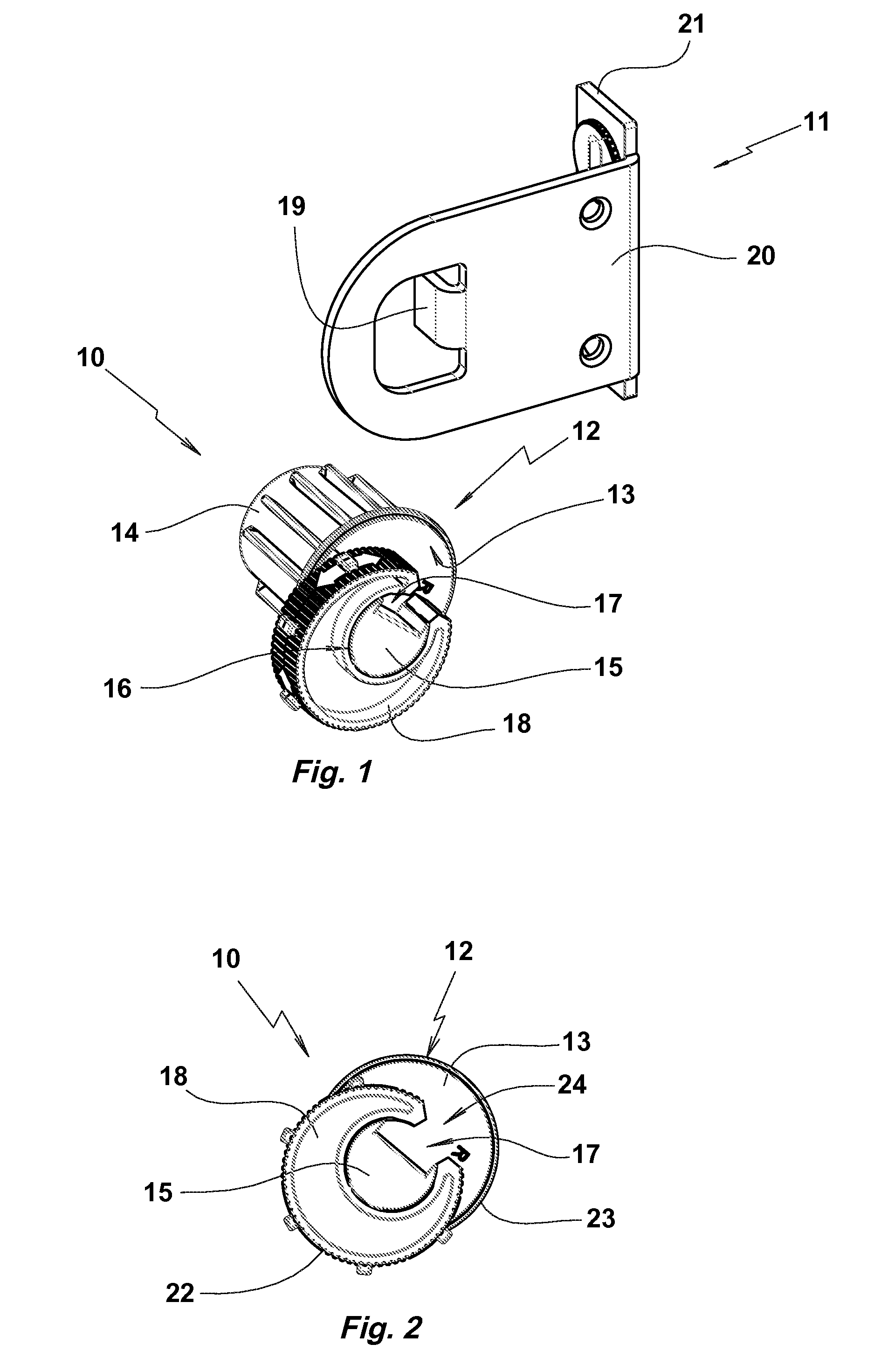Device for fastening a window blind