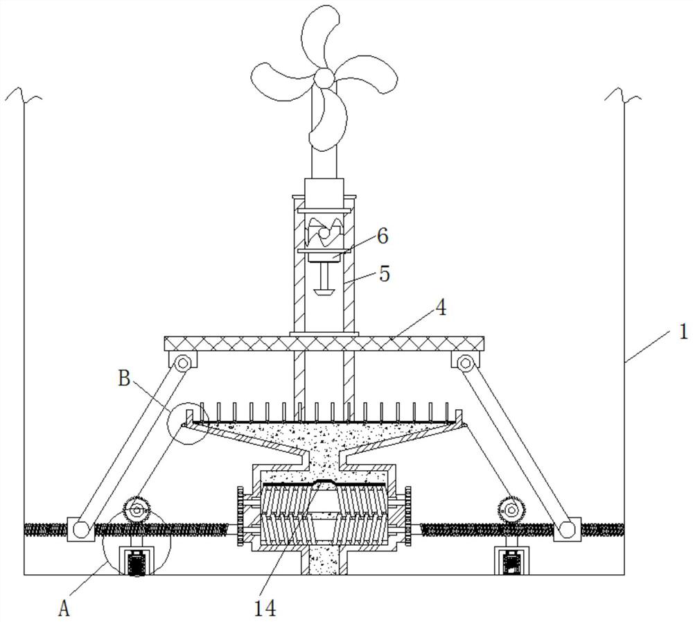 Rotatable computer heat dissipation and dust removal equipment