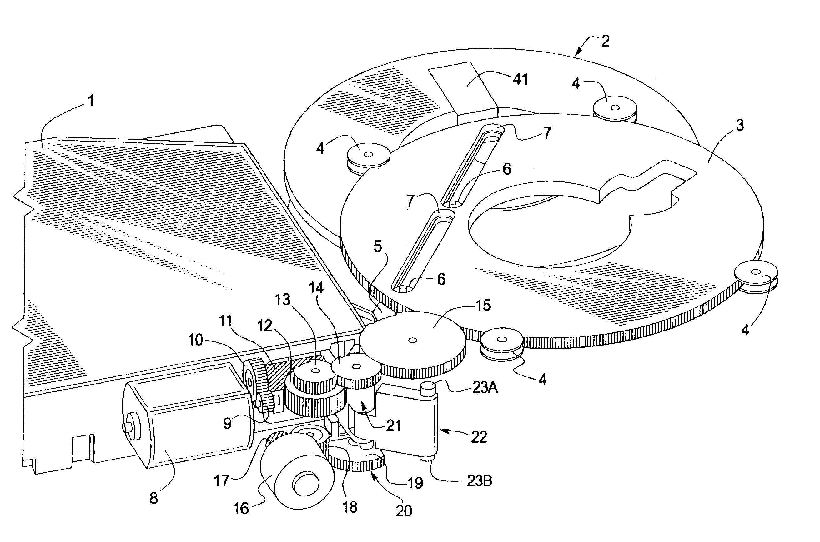 System for extracting magnetic recording tape from a tape cartridge for engagement with a take-up reel