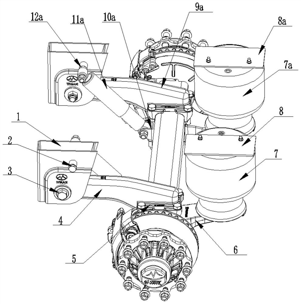 Light trailer air suspension system