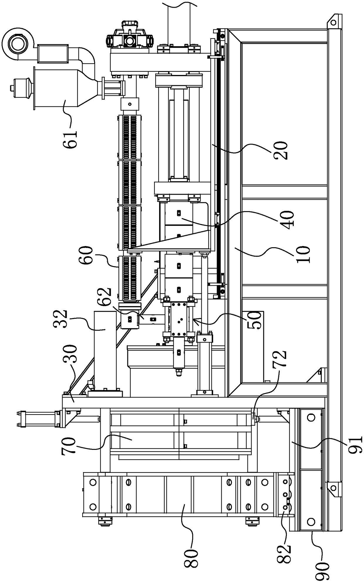 Injection molding machine for winding pipe connectors