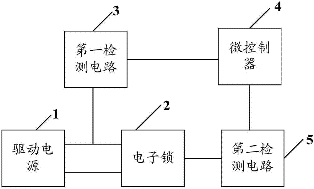 Electronic lock detection circuit and electric automobile