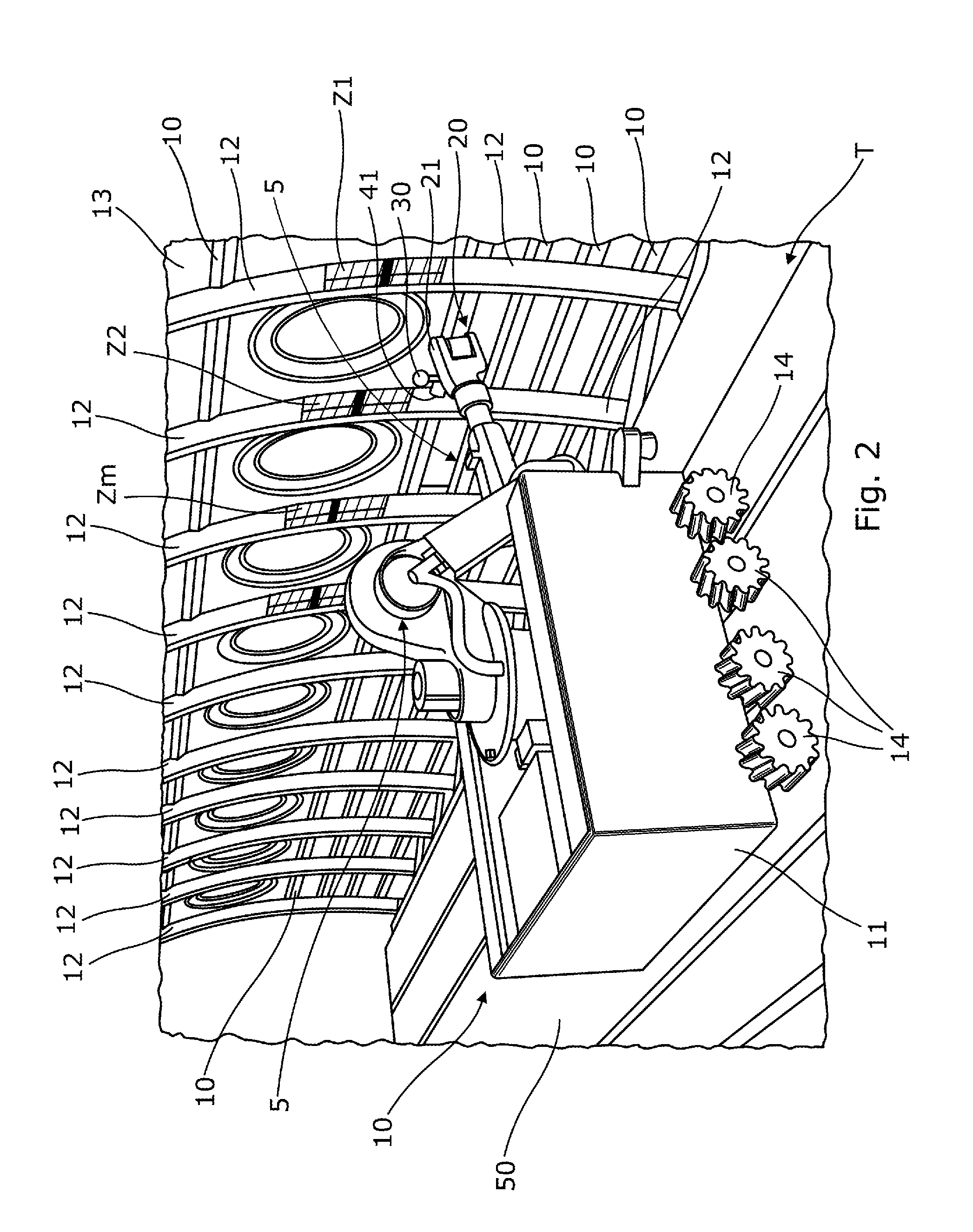 Process and device for direct fabrication of a part on a structure