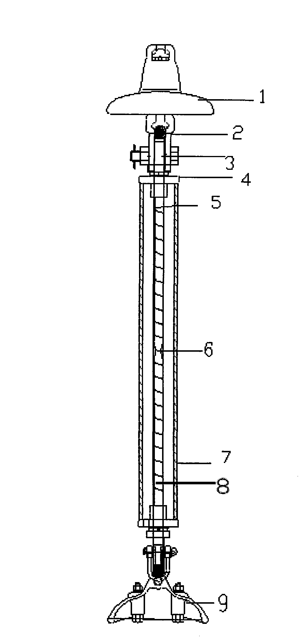 Device for preventing power transmission tower from collapsing caused by overload