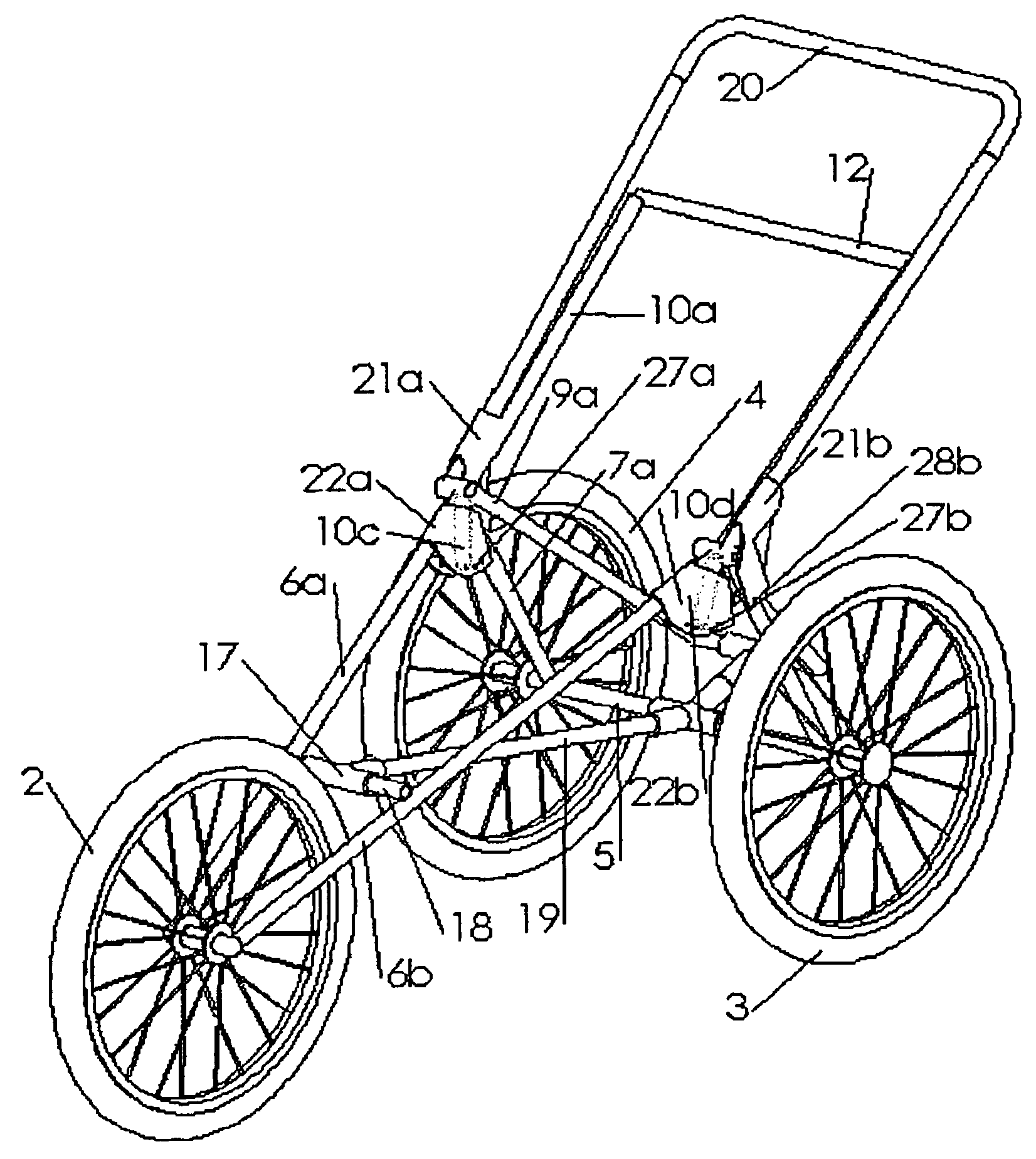 Reversible running stroller