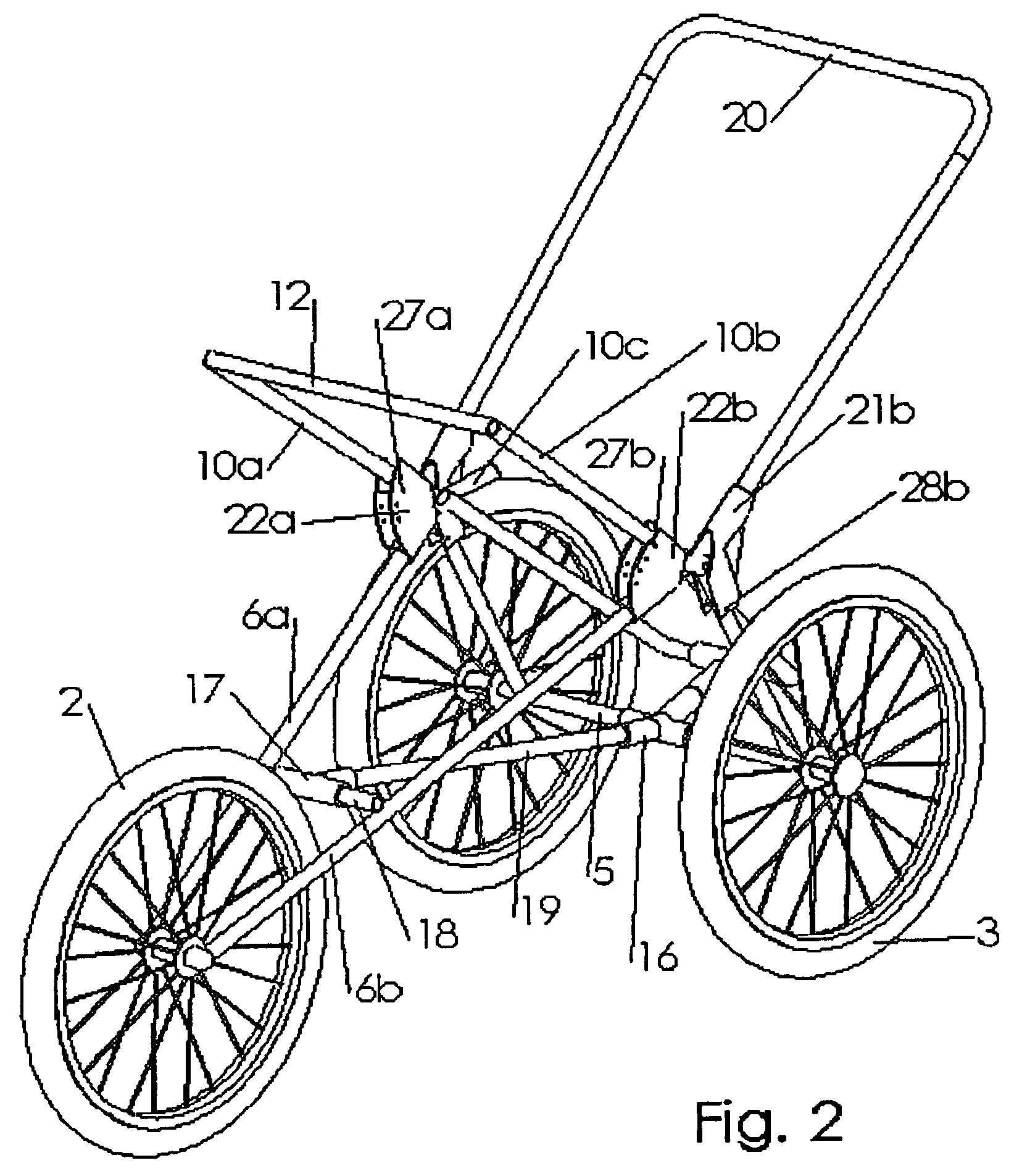 Reversible running stroller