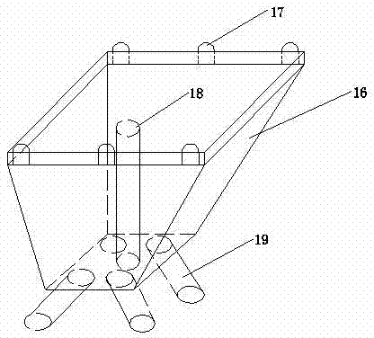 Vertical shaft cement discharging system with secondary stirring device