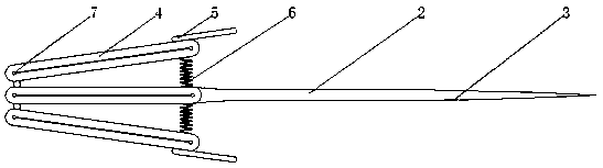 A press-type dental floss stick that can increase the area based on the combination of deflection angles