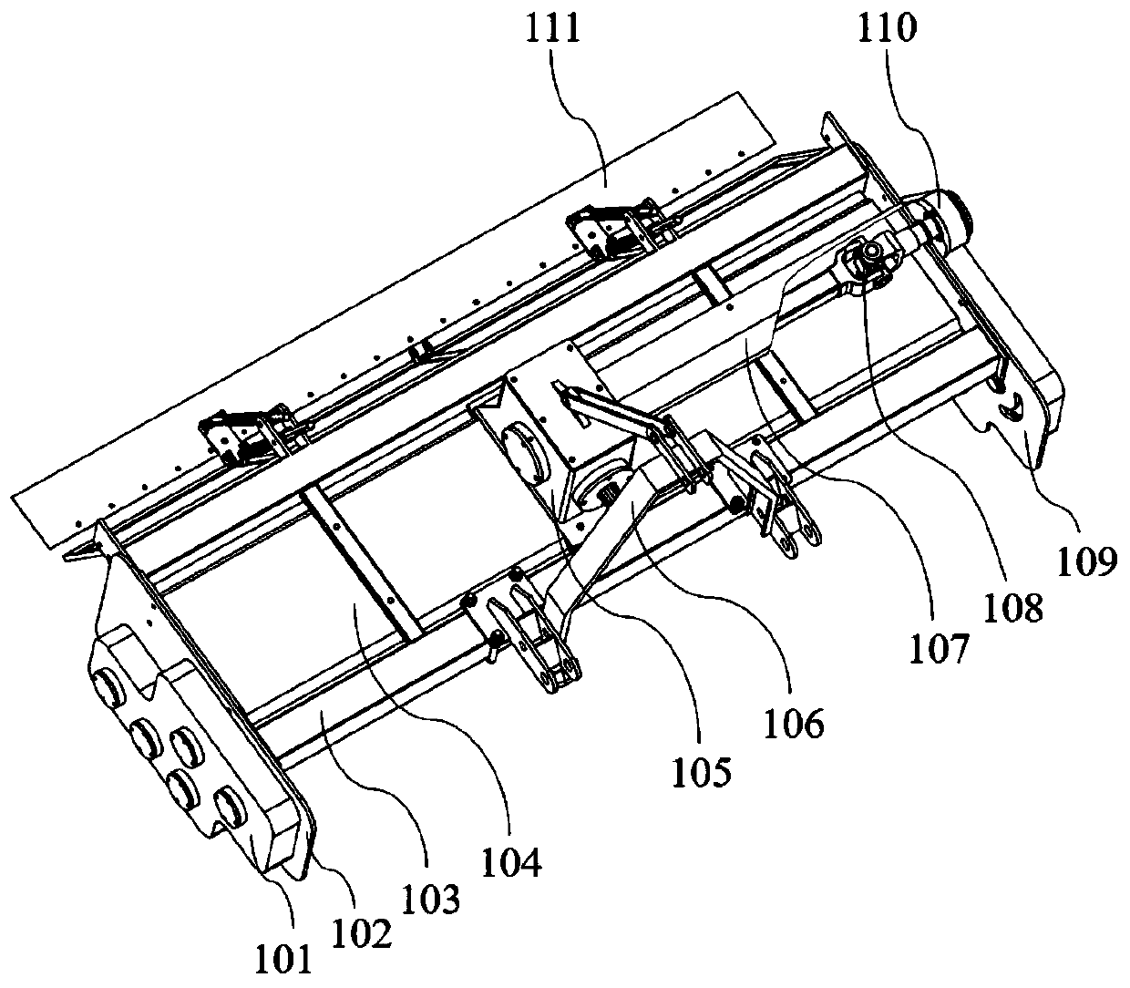 Double-roller staggered anti-sticking rotary tiller for vibration scraping of rice stubble fields