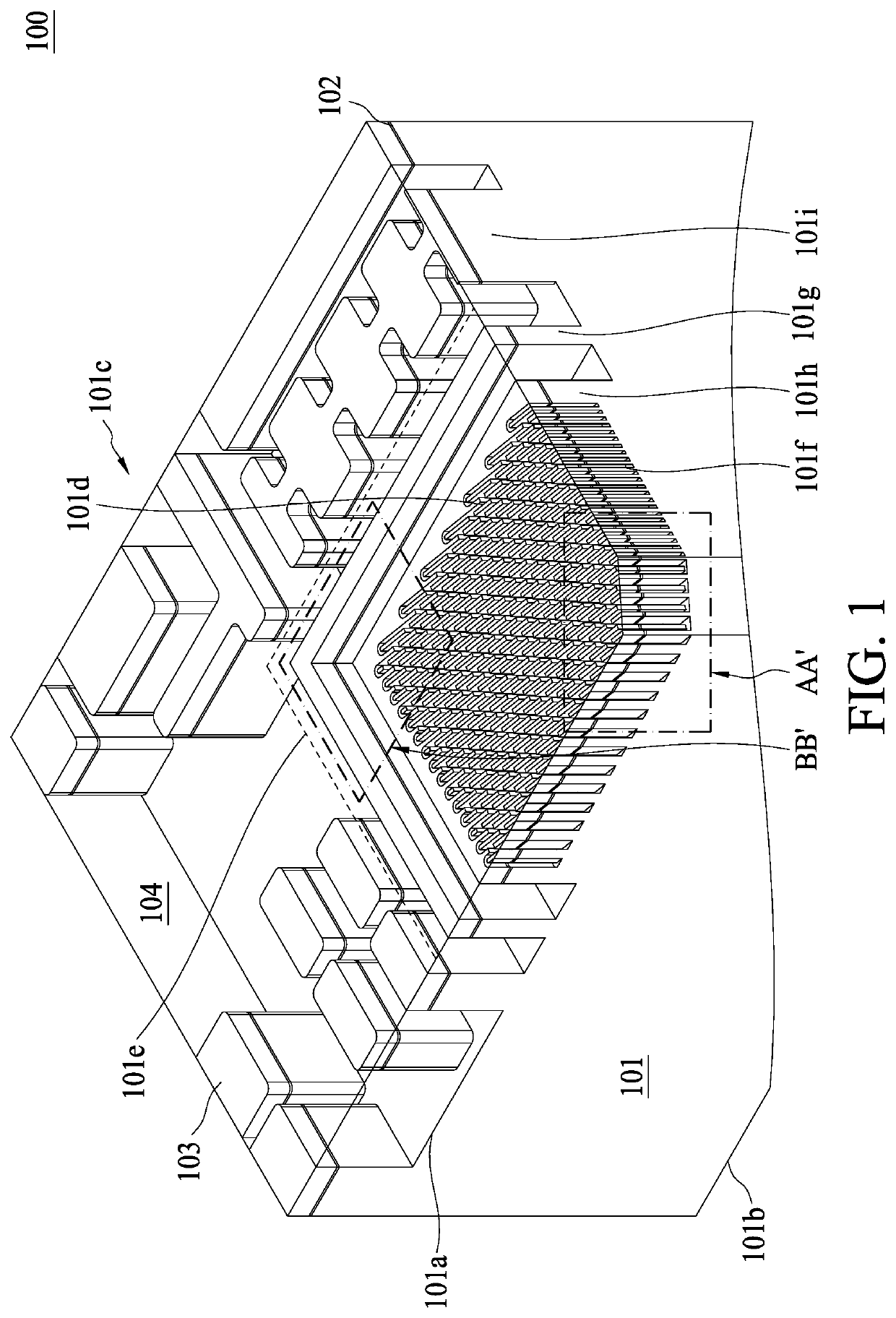 Semiconductor structure having dummy pattern around array area and method of manufacturing the same
