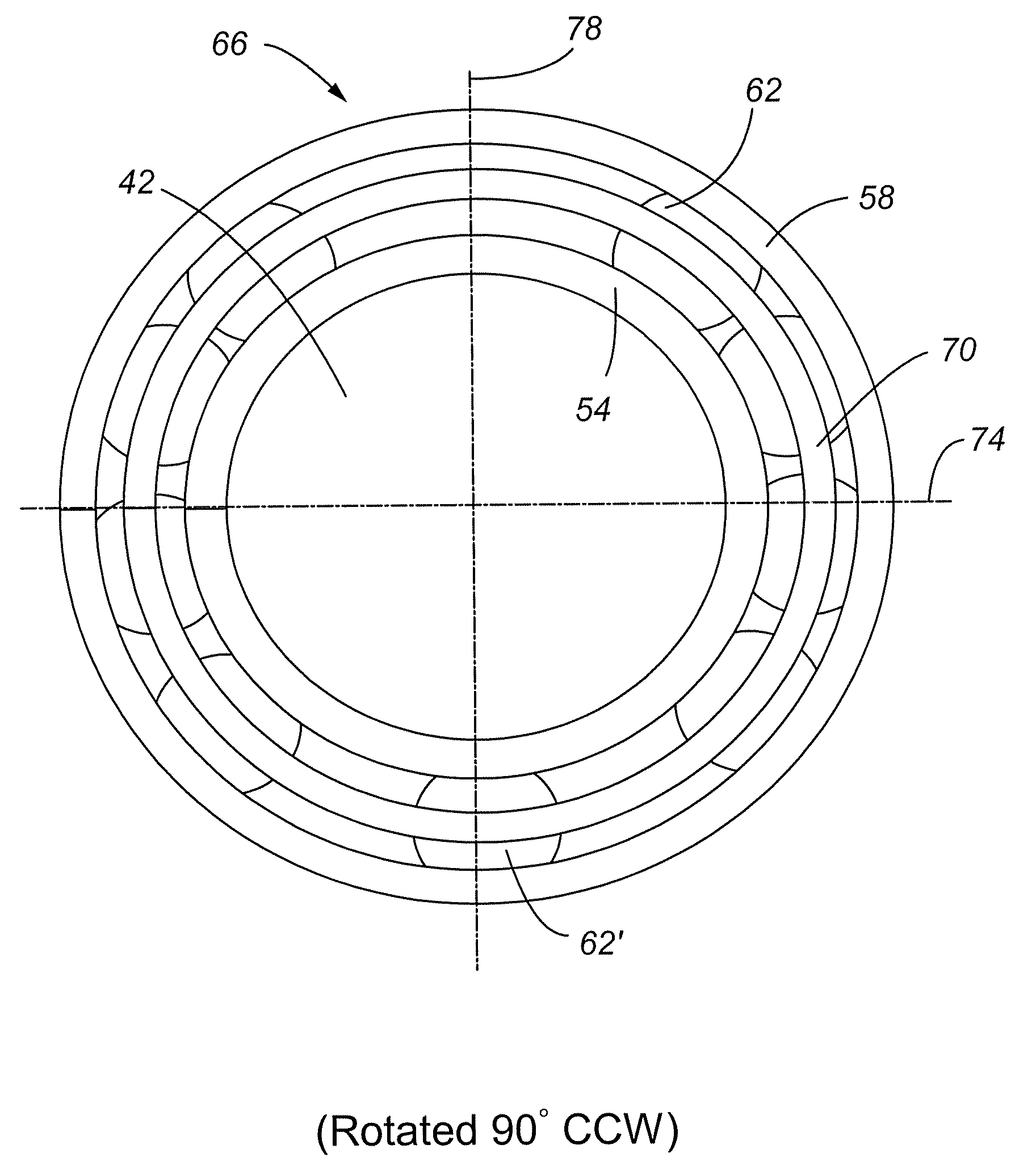 Asymmetric actuator bearing