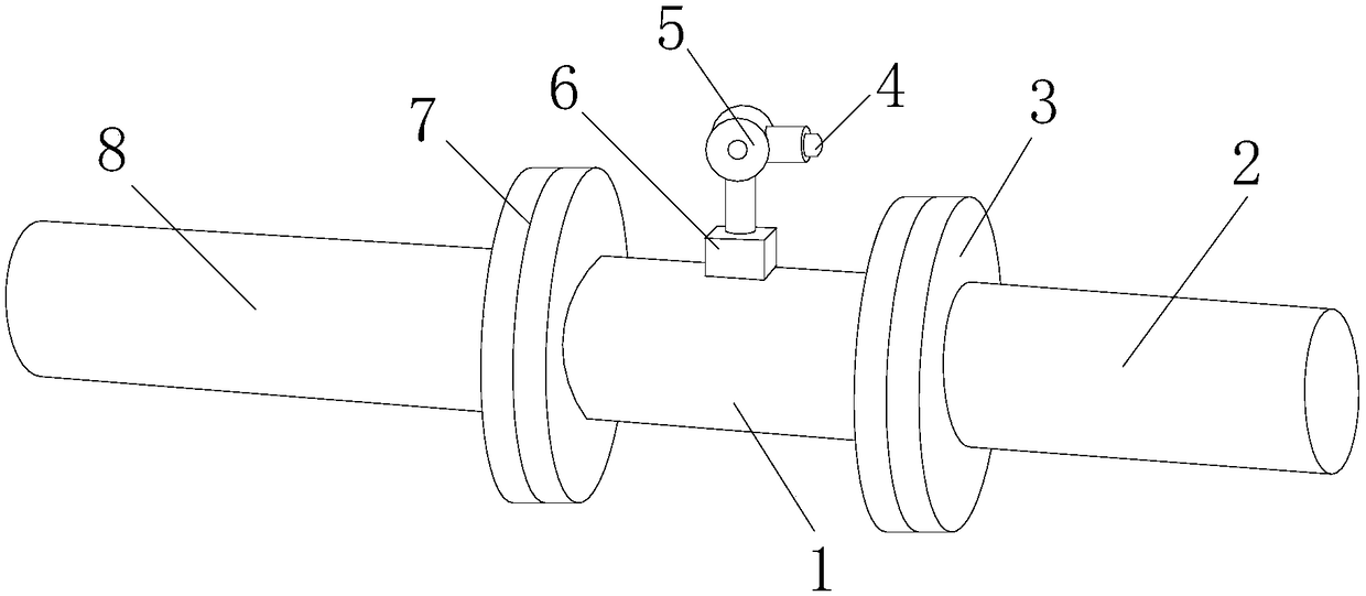 Liquid pipeline bubble alarm device for tobacco equipment