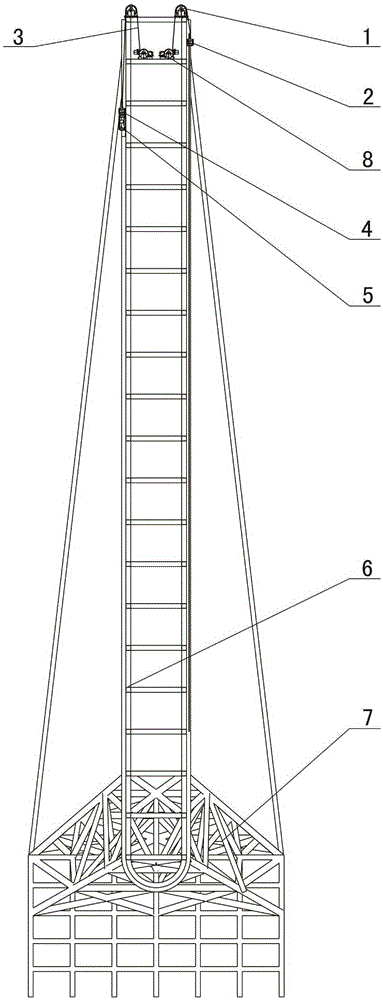 Fall-back stop mechanism for super-large dropping device