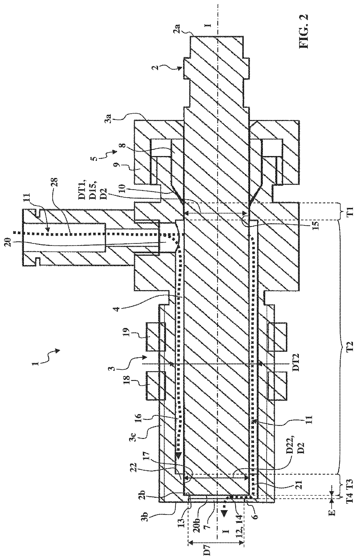 Fastening device for holding a sensor