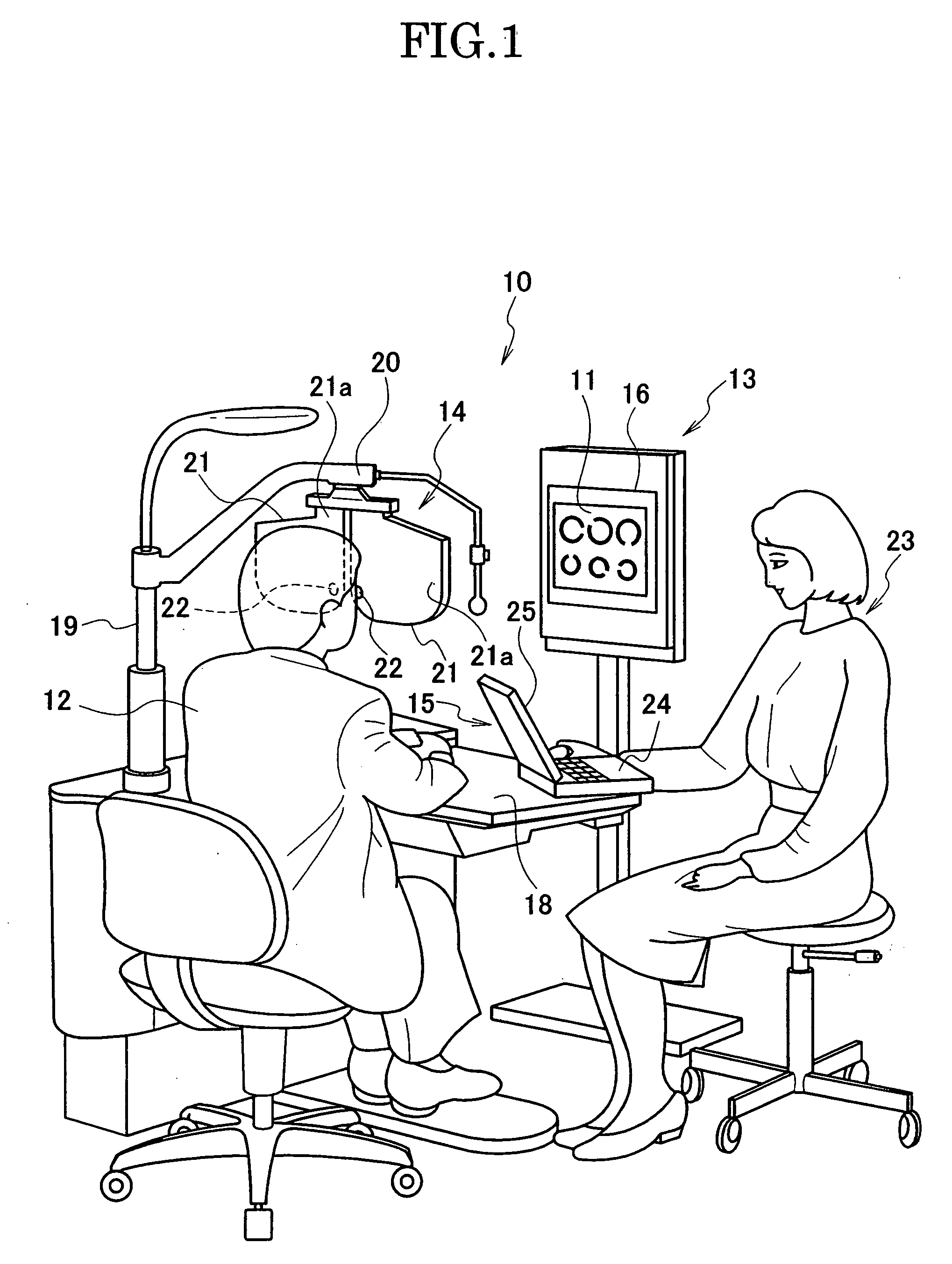 Visual acuity testing apparatus