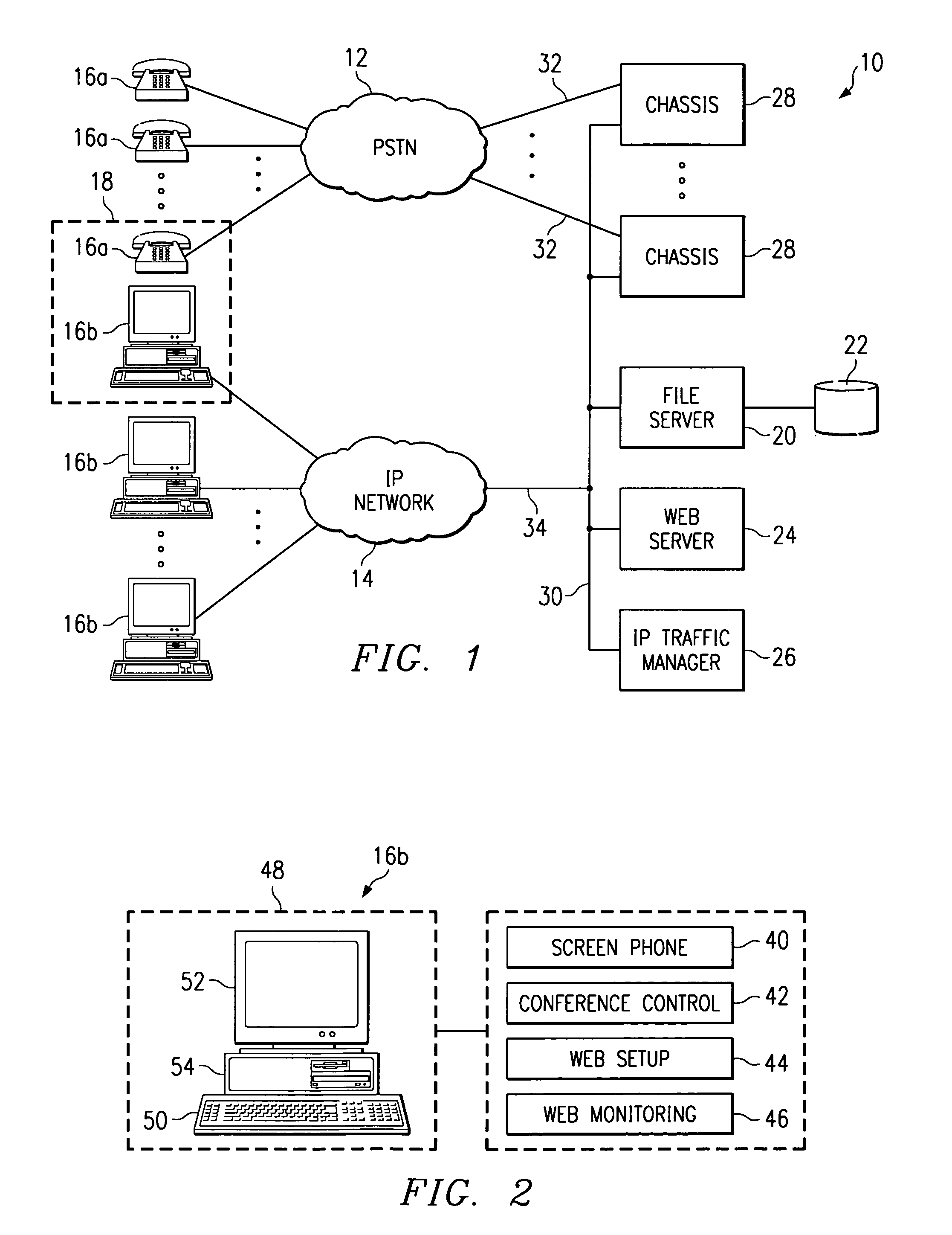 Internet-enabled conferencing system and method accommodating PSTN and IP traffic
