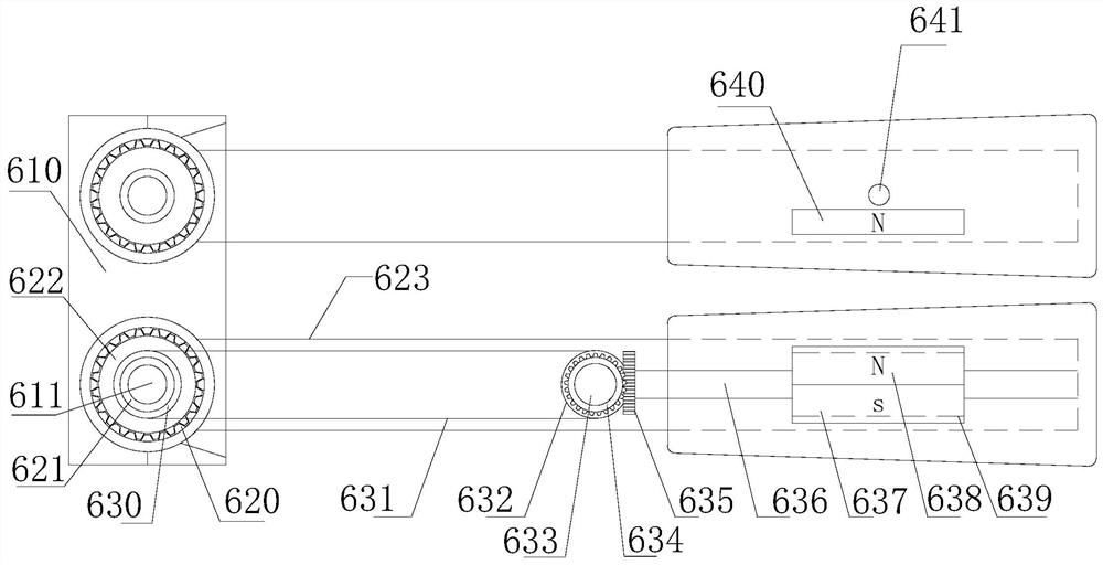 A labor-saving swinging scissors car with anti-collision and long-span based on the magnetic principle