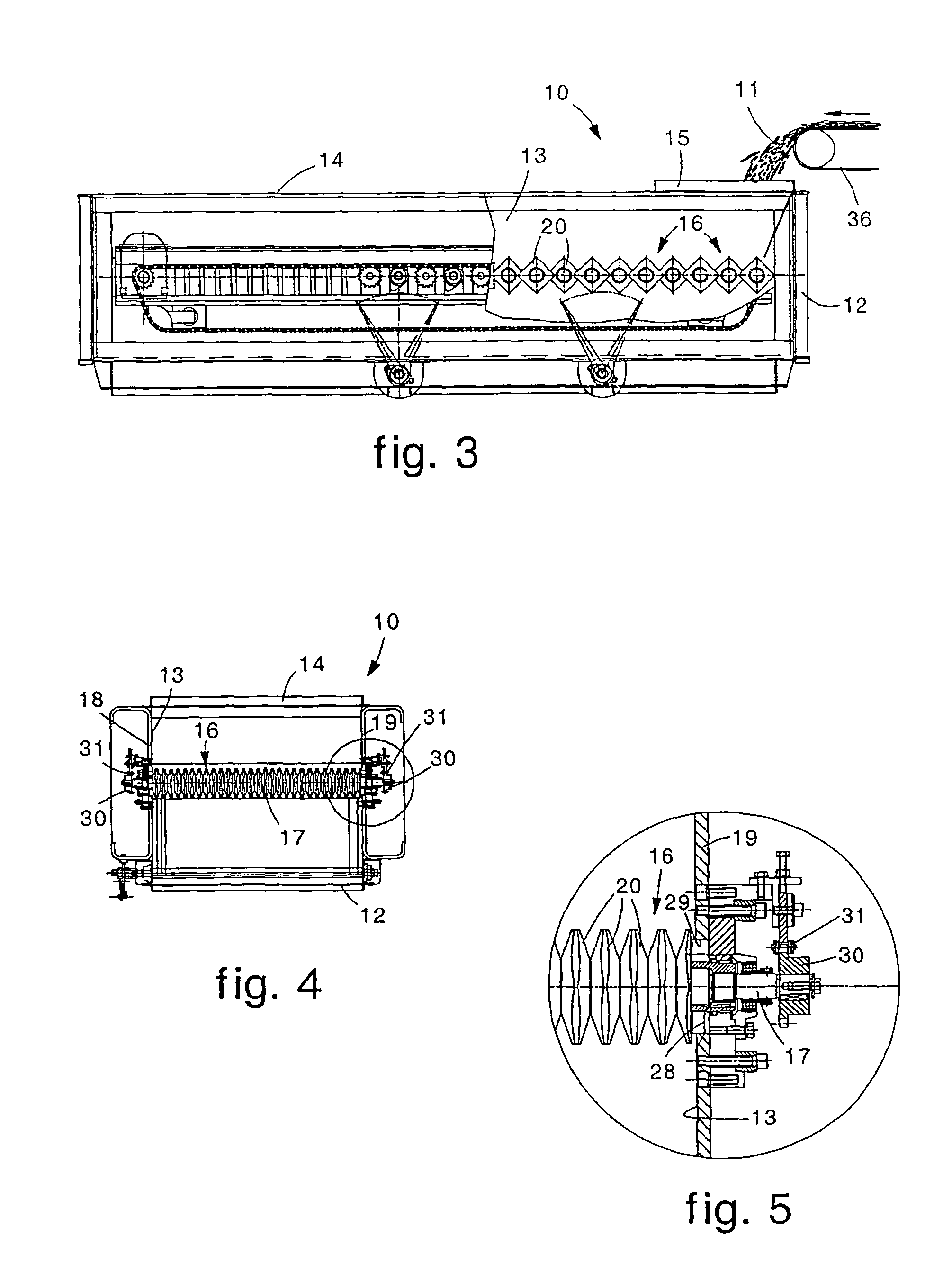 Apparatus and method to separate elements or materials of different sizes