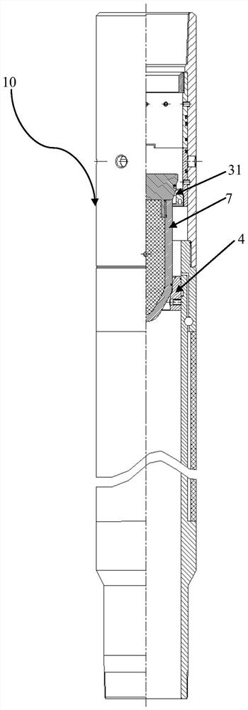 Packing type graded cementing device