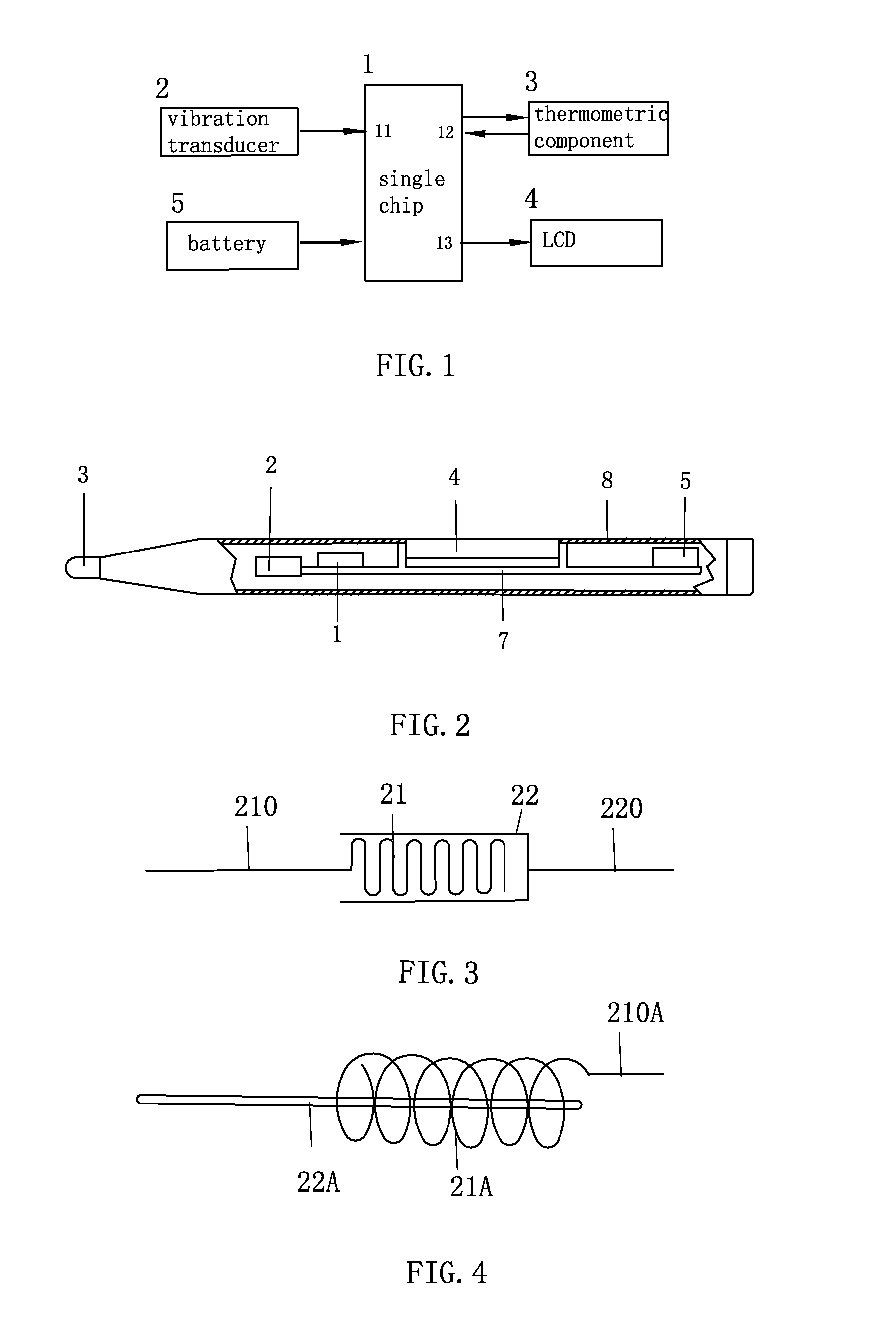 Electronic thermometer and a control method