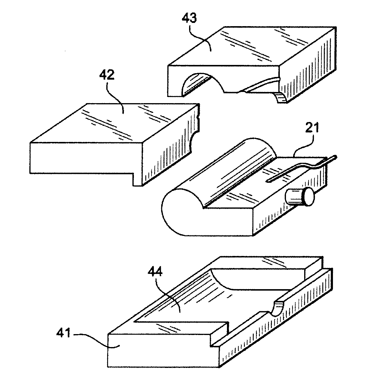 Method for producing structures of complex shapes of composite materials