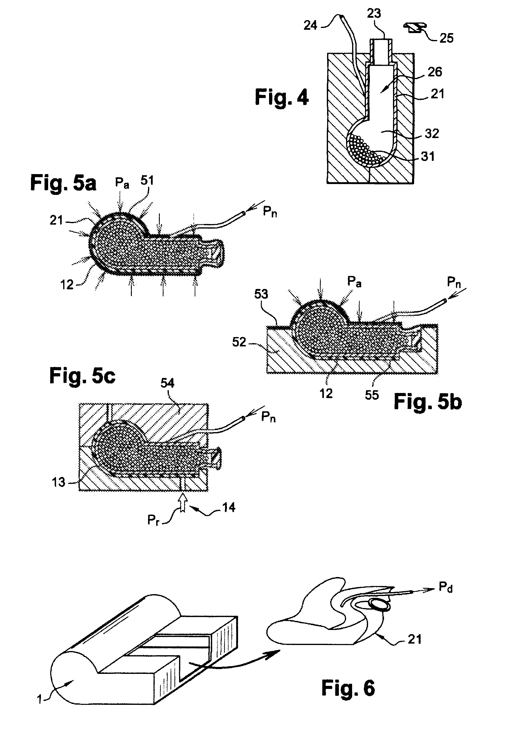 Method for producing structures of complex shapes of composite materials