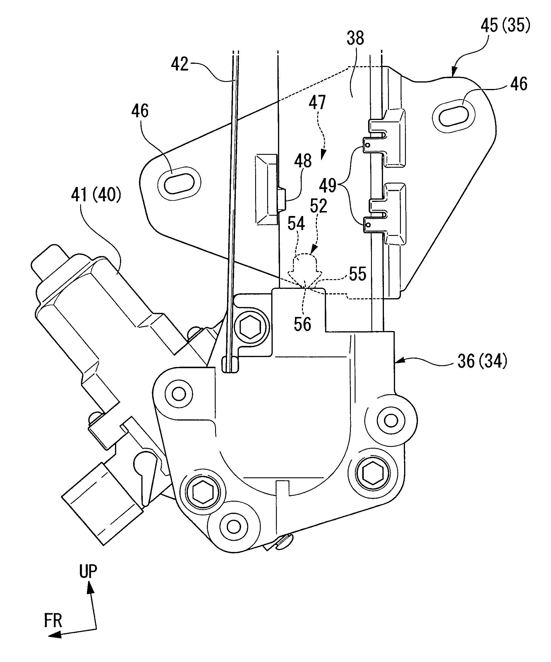 Elevating device for window glass