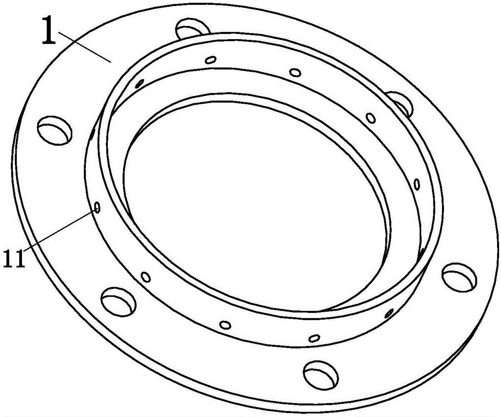 Underwater connecting flange for petroleum pipelines