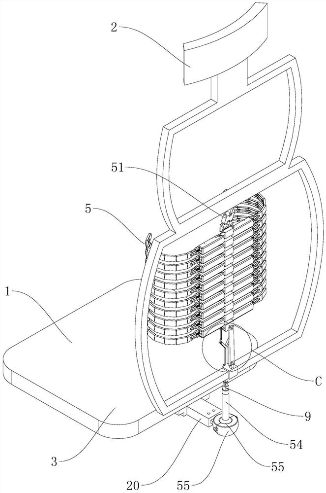 Learning chair with self-adaptive driving and straightening framework