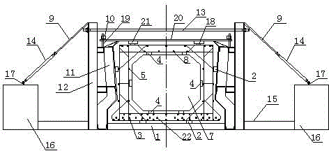 Reinforcing construction method for foam core die precast hollow plate beam