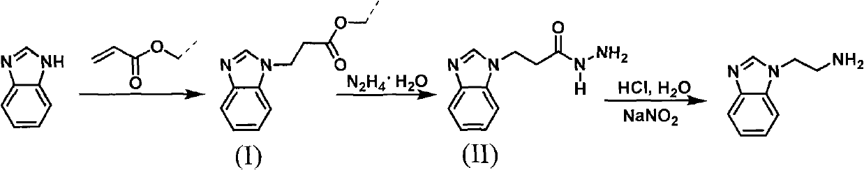 Method for synthesizing 2-(1-benzimidazolyl) ethylamine