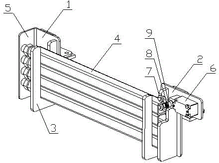 Maintaining device for automobile production line pull rod lifting platform