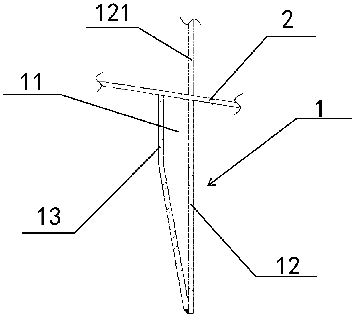 High-speed single ship course stabilizing fin and mounting method thereof